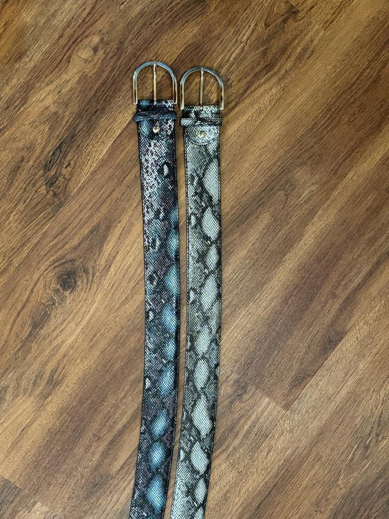 Tailored Sportsman Snakeskin Print Belt