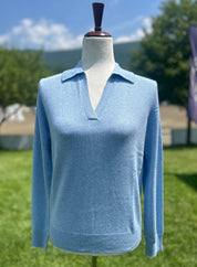 Kinross Cashmere Polo Sweater