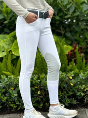 Tailored Sportsman Boot Sock Breeches in White
