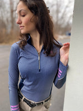 Load image into Gallery viewer, Arista Equestrian Sunshirt Triple Bar Gingham
