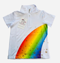 Load image into Gallery viewer, Belle and Bow Rainbow Sunshirt
